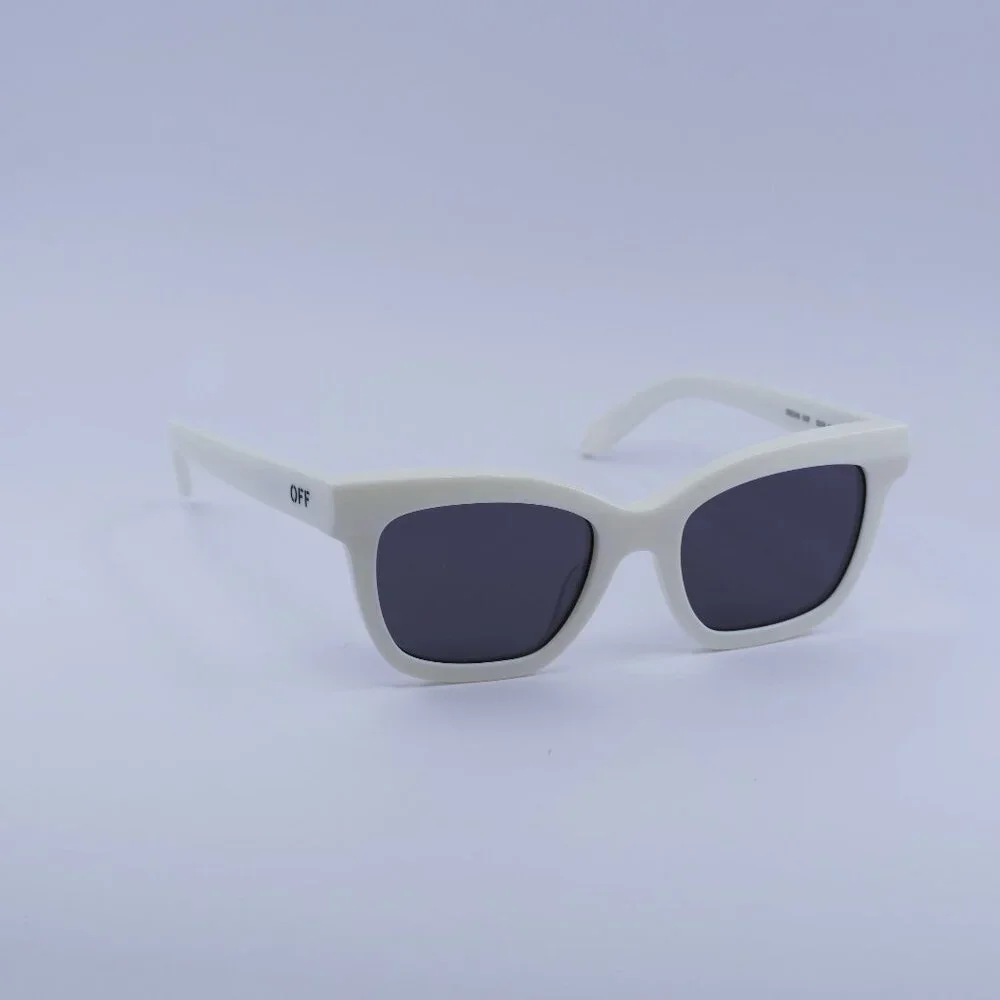 Off-White OERI143 LINCOLN 0107 Sunglasses White Square Frame, Grey Lenses